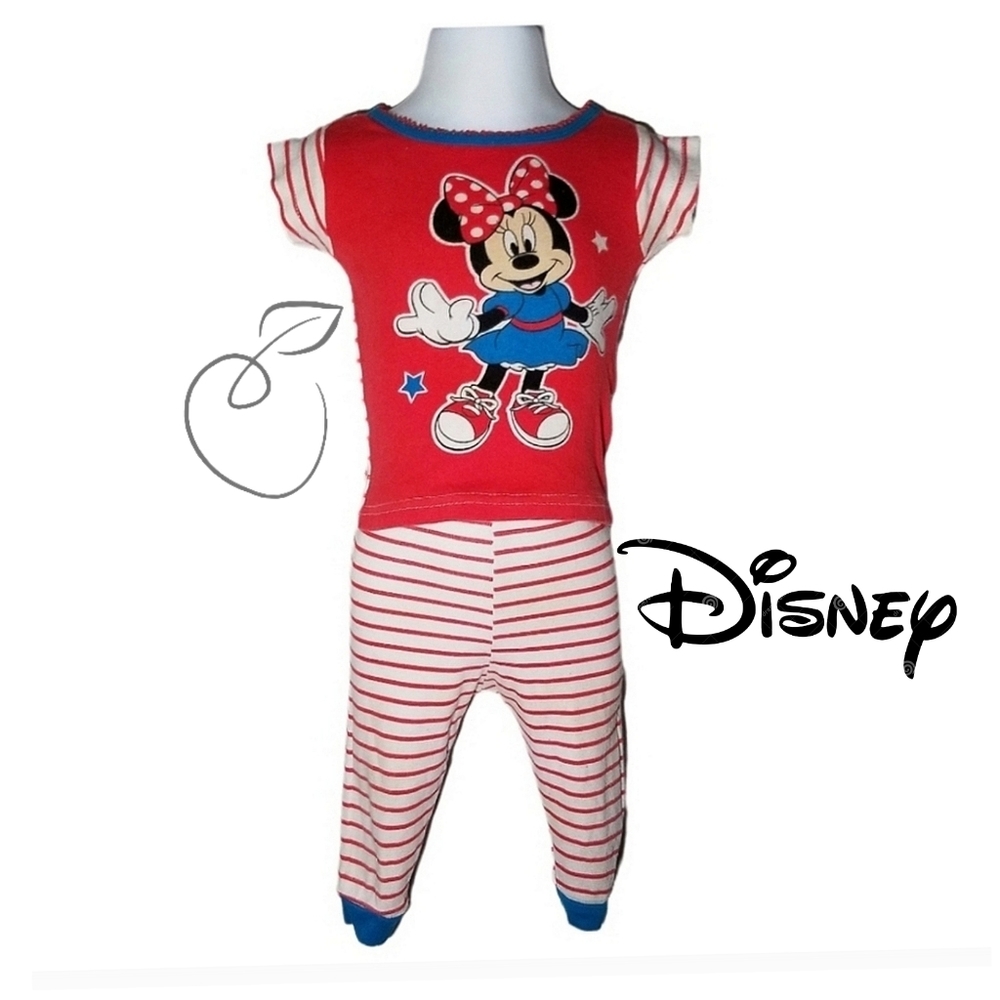 DISNEY BABY GIRL'S MINNIE MOUSE PAJAMA 12 MOS - Picture 2 of 12